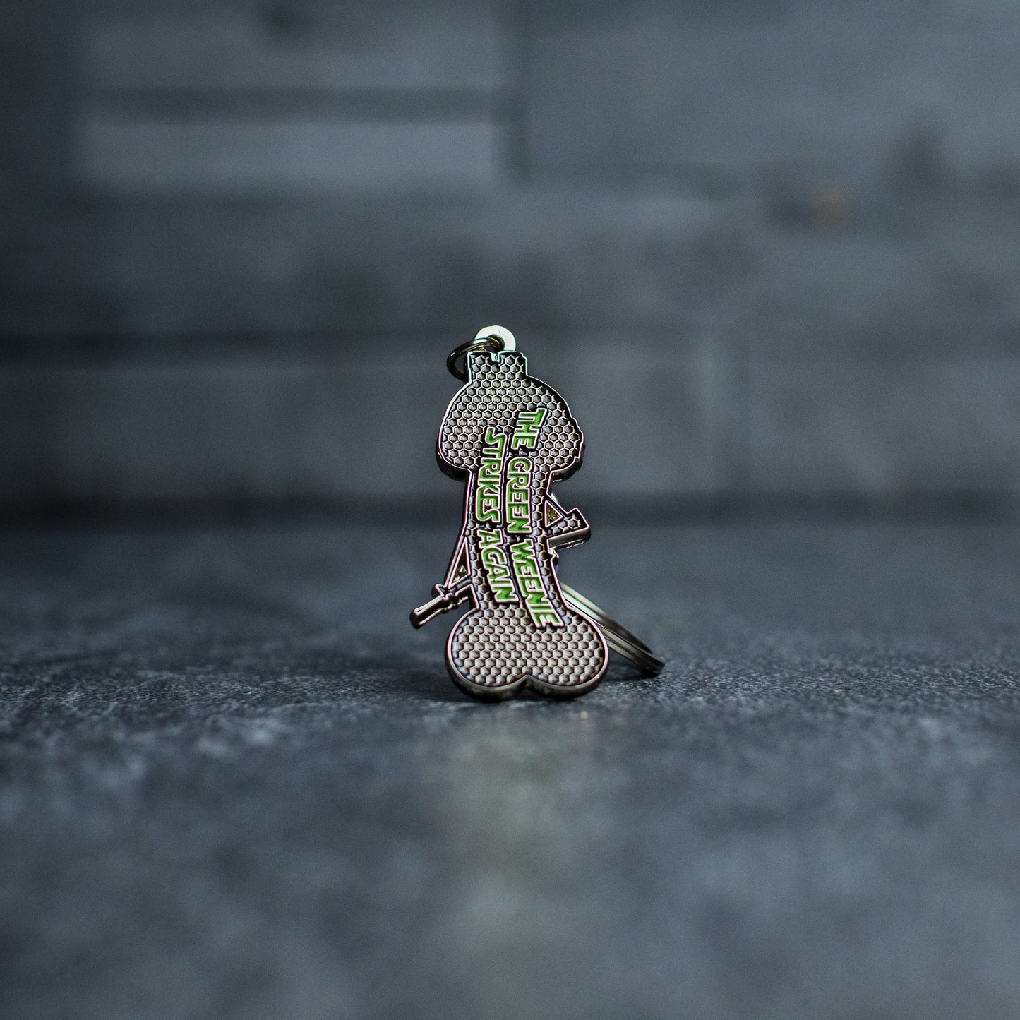 Mini Green Weenie - Key Chain